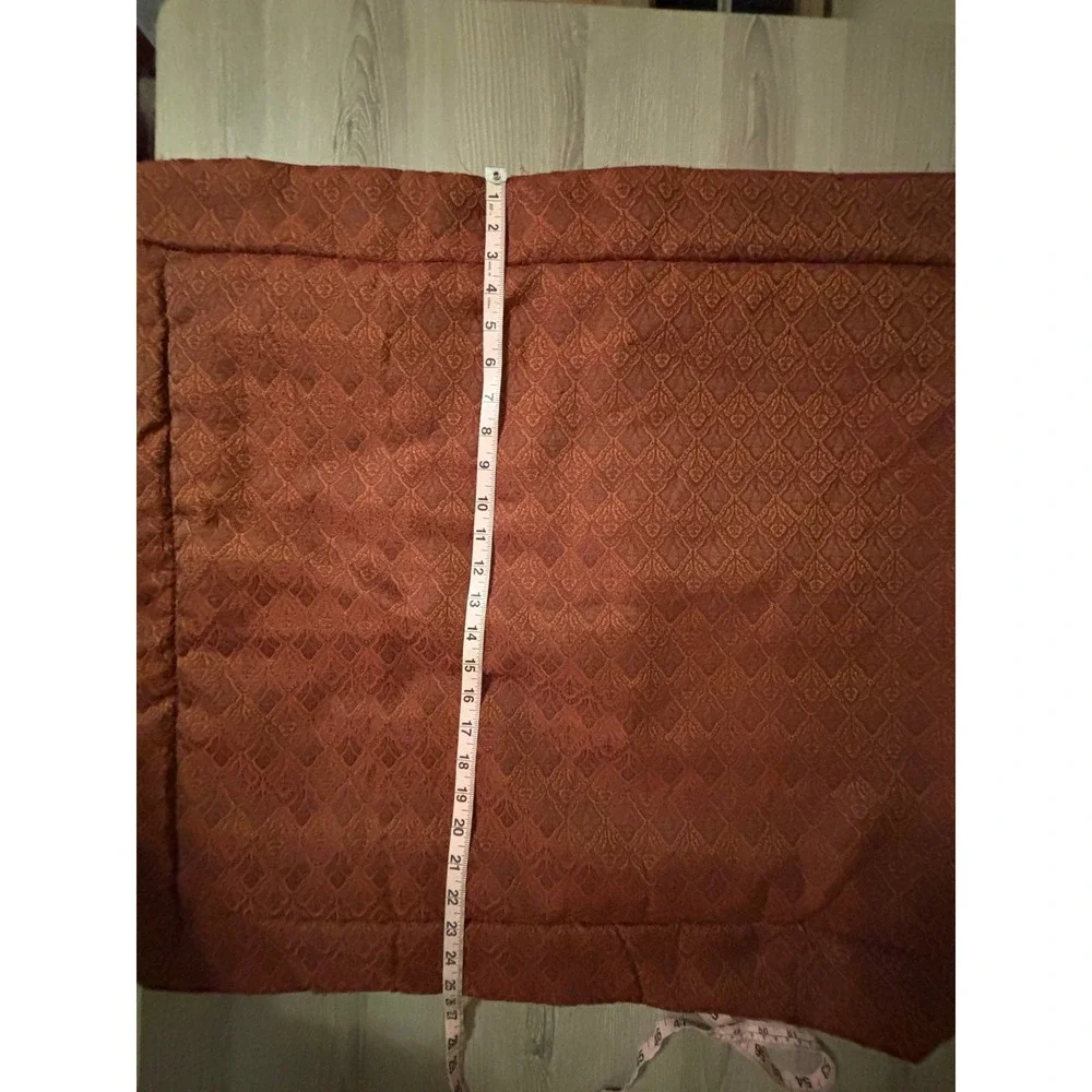 CROSCILL HOME Pillow Covers Shams Set of 2‎ Red Gold Jacquard Designer Old Money